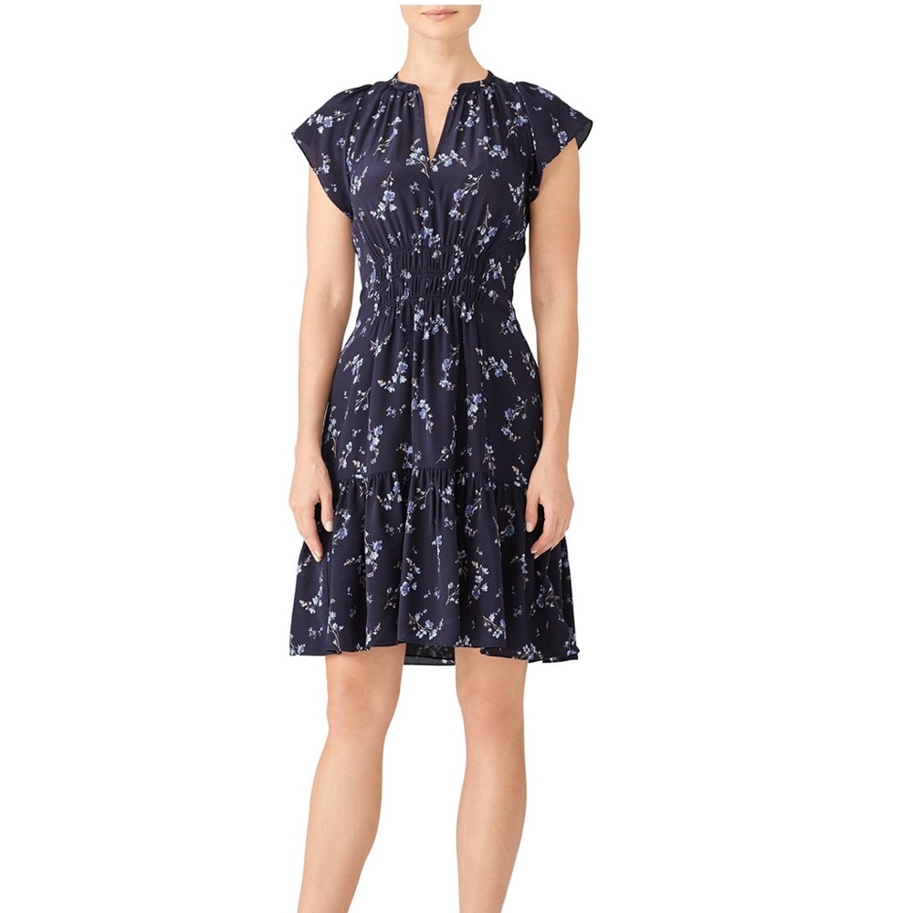 Rebecca Taylor 100% Silk Floral Dress